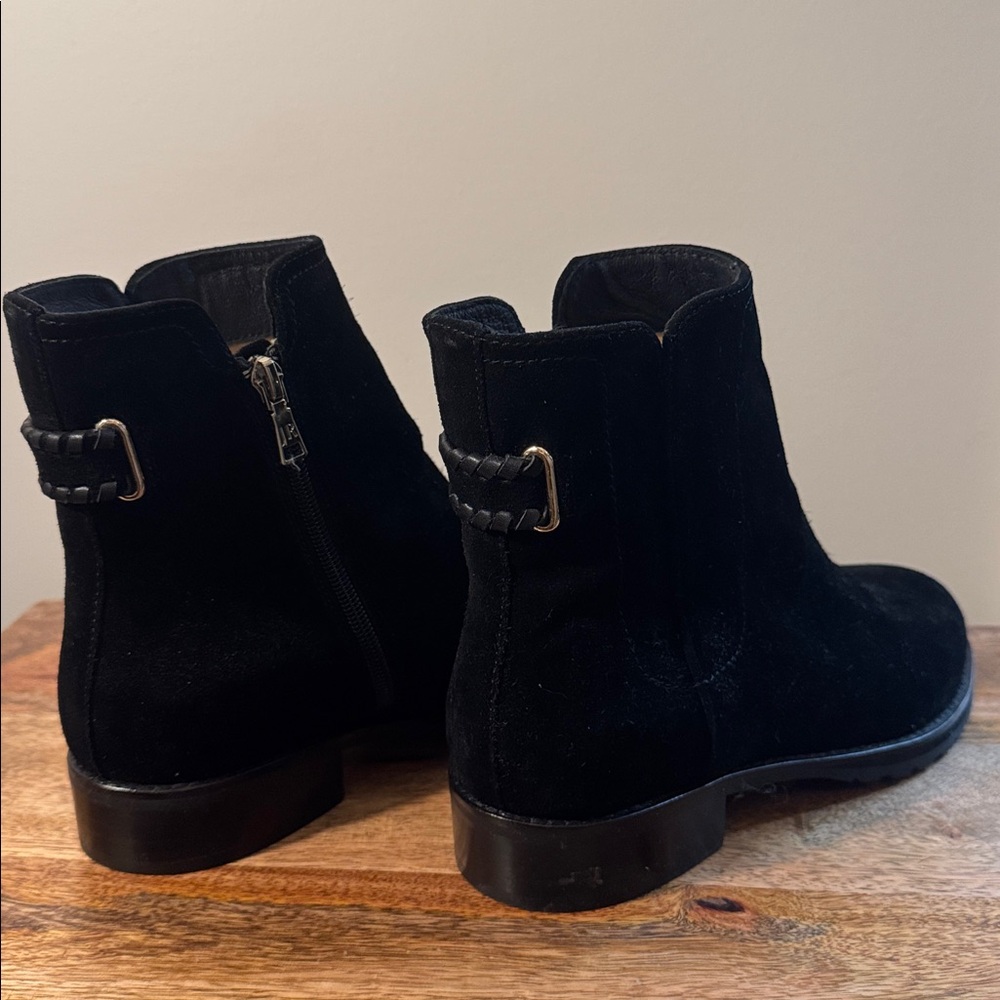 Jack Rogers Black Suede Ankle Boots